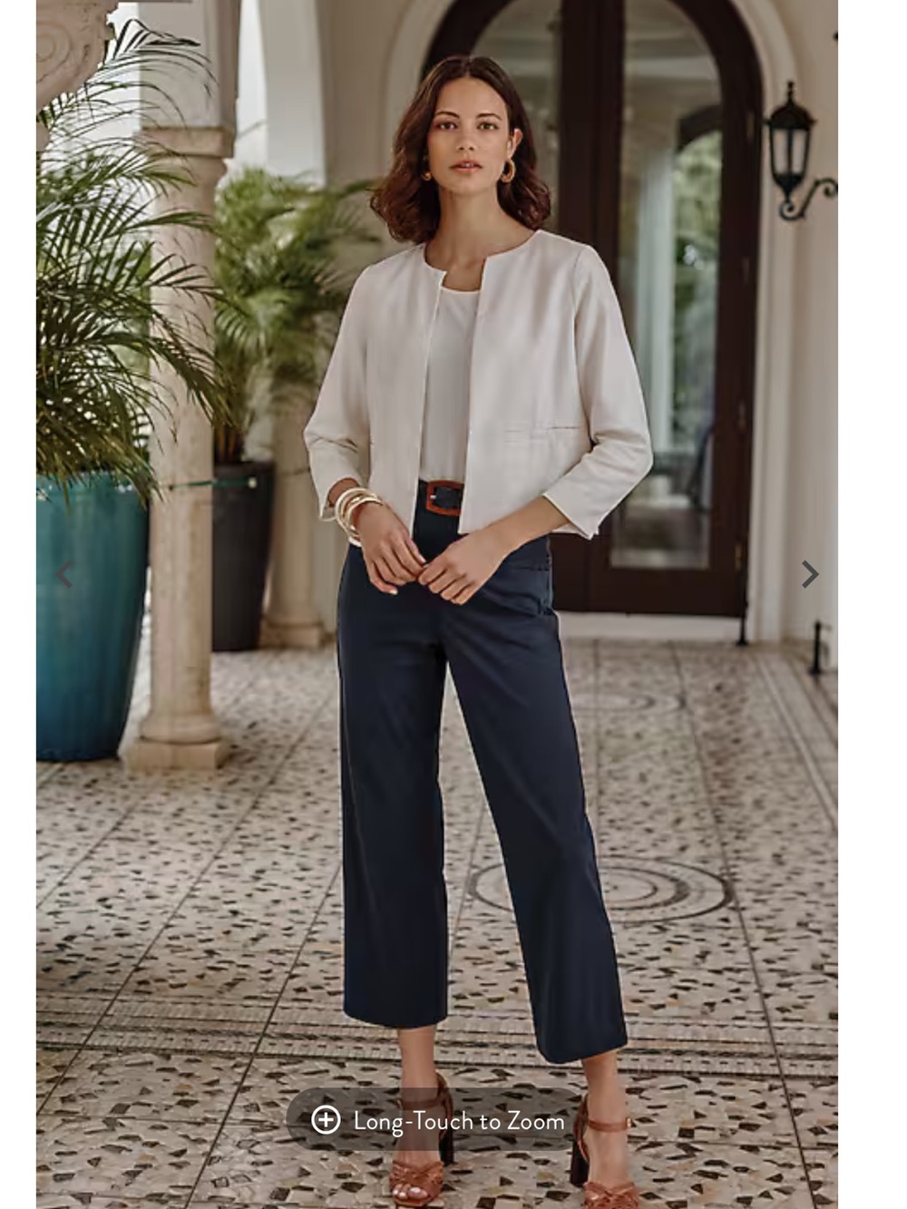 J. Jill Navy blue  pull on Stretch Capris - Wearever Collection